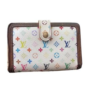 Louis Vuitton White Murakami French Kisslock Wallet